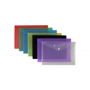 TECZKA KOPERTA BIURFOL A5 NA ZATRZASK, NIEBIESKA