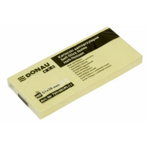 BLOCZEK SAMOP. DONAU ECO, 38X51MM, 1X100 K., JASNOŻ&Oacute;ŁTY