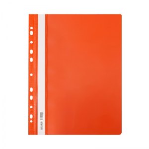 SKOROSZYT PCV A4 TWARDY WPINANY POMARAŃCZOWY