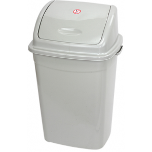 KOSZ UCHYLNY PLAST. SZARY 50L