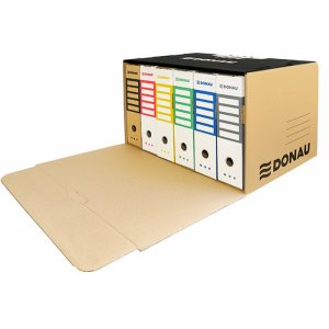 PUDŁO ARCHIWIZACYJNE WZMOCNIONE,ZBIORCZE, PRZEDNIE, BRĄZ