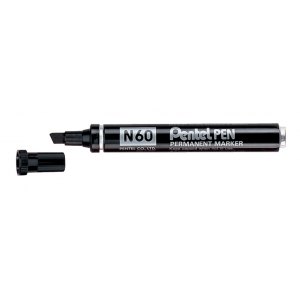 Marker N60 PENTEL ze ściętą końcówką czarny