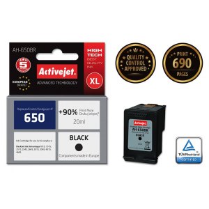HP TUSZ NR 650 CZARNY ACTIVE JET 20ml +90%