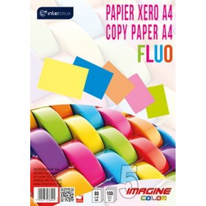 KSERO KOLOR A4 100 szt mix 5 kolorów FLUOR
