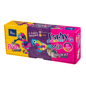 FARBY PLAKAT 10 KOLORÓW 20ML MIX TETIS