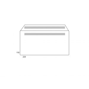Koperta DL, biała, SK samoklejąca, 1000 szt