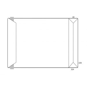 Koperta C-4, biała, HK z paskiem, RBD poszerzana, 250 szt
