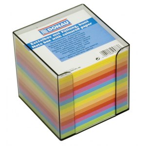 KOSTKA DONAU NIEKLEJONA, W PUDEŁKU, 95X95X95MM, MIX KOLOR&Oacute;W