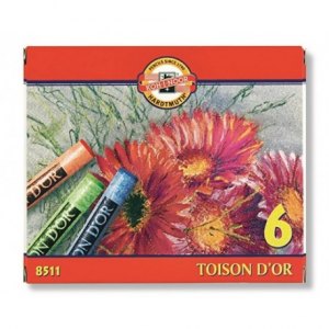 PASTELE SUCHE TOISON DOR, 6 KOLORÓW, KOH-I-NOOR