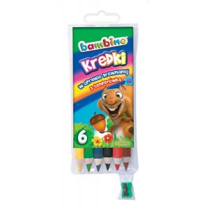 KREDKI BAMBINO W DREW. OPRAW. + TEMP, 6 KOLOR&Oacute;W, MAJEWSKI