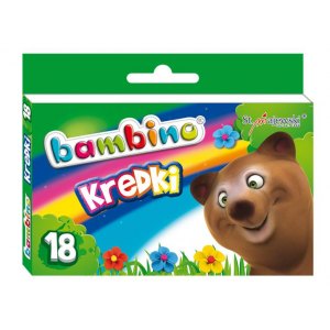KREDKI BAMBINO, 18 KOLOR&Oacute;W, MAJEWSKI