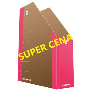 POJEMNIK NA DOKUMENTY DONAU LIFE, KARTON, A4, R&Oacute;ŻOWY