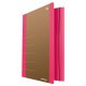 TECZKA Z GUMKĄ DONAU LIFE, A4, 500GSM, 3-SKRZ., RÓŻOWA