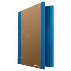 TECZKA Z GUMKĄ DONAU LIFE, A4, 500GSM, 3-SKRZ., NIEBIESKI
