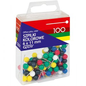 SZPILKI KOLOROWE 6X11MM/100