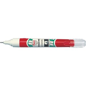 Korektor Pentel ZL63 w kształcie pi&oacute;ra z metalową końc&oacute;wką