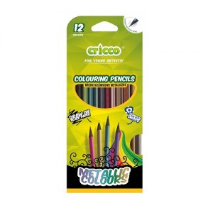 KREDKI CRICCO METALICZNE KOLORY 12KOL.TRÓJKĄTNE