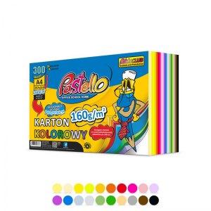 Papier xero kolor A4 160g. mix 20 kolor&oacute;w op.300szt.