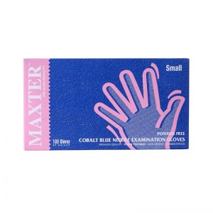 RĘKAWICE NITRYLOWE, MAXTER BLUE, 100 SZT., ROZMIAR S