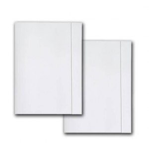 TECZKA Z GUMKĄ, KARTON, A4, 300GSM, 3-SKRZ., BIAŁA