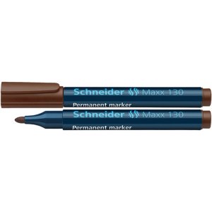MARKER PERMANENTNY SCHNEIDER MAXX 130, OKRĄGŁY, 1-3MM, BRĄZ