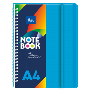 KOŁONOTES A4 100 KARTEK OPRAWA PP NIEBIESKA