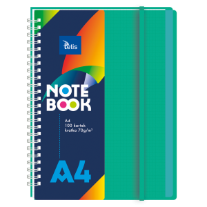 KOŁONOTES A4 100 KARTEK OPRAWA PP ZIELONA