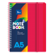 KOŁONOTES A5 100 KARTEK OPRAWA  PP CZERWONA