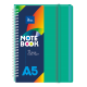 KOŁONOTES A5 100 KARTEK OPRAWA PP ZIELONA