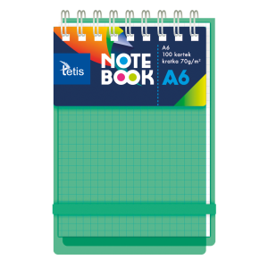 KOŁONOTES A6 100 KARTEK OPRAWA PP ZIELONA