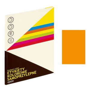 Etykieta samoprzylepna GRAND - 065 A4 pomarańcz