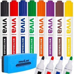 ZESTAW MARKER&Oacute;W SUCHOŚCIERALNYCH 8 KOLOR&Oacute;W Z GĄBKĄ