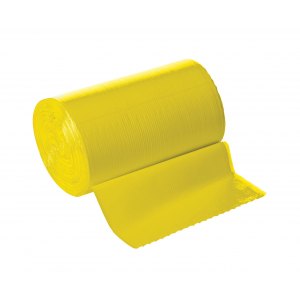 Worek o jakości LD, 60L ż&oacute;łty, rolka 50 work&oacute;w