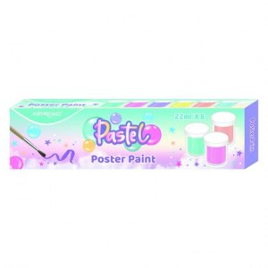 FARBY PLAKATOWE PASTEL 6K/22ML, KEYROAD