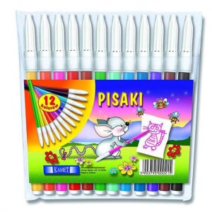 FLAMASTRY ZMYWALNE, 12 KOLOR&Oacute;W, KAMET