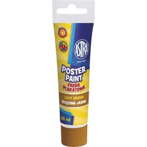 FARBA PLAKATOWA W TUBCE, 30 ML, ASTRA, JASNOBRĄZOWA