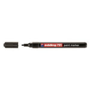 Marker Edding 791 lakierowy okrągła końc&oacute;wka 1-2mm czarny