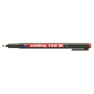Marker Edding 142M niezmywalny do folii 1mm czerwony