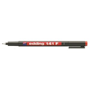 Marker Edding 141F niezmywalny do folii 0,6mm czerwony