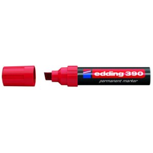 MARKER EDDING 390 ŚCIĘTY PERMANENTNY 4-12mm CZERWONY