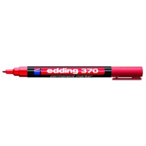 MARKER EDDING 370 OKRĄGŁY PERMANENTNY 1mm CZERWONY