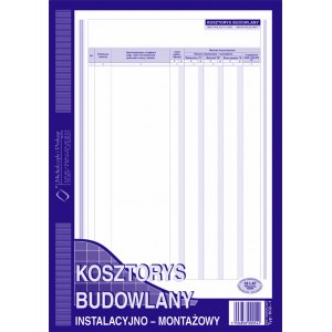 Kosztorys budowlany instalacyjno - montażowy