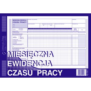 Miesięczna ewidencja czasu pracy